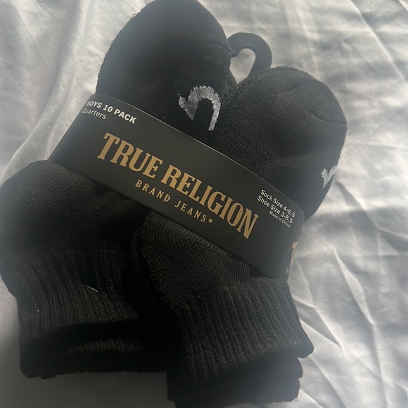 KIDS TRUE RELIGION BLACK SOCKS - Picture 4 of 4